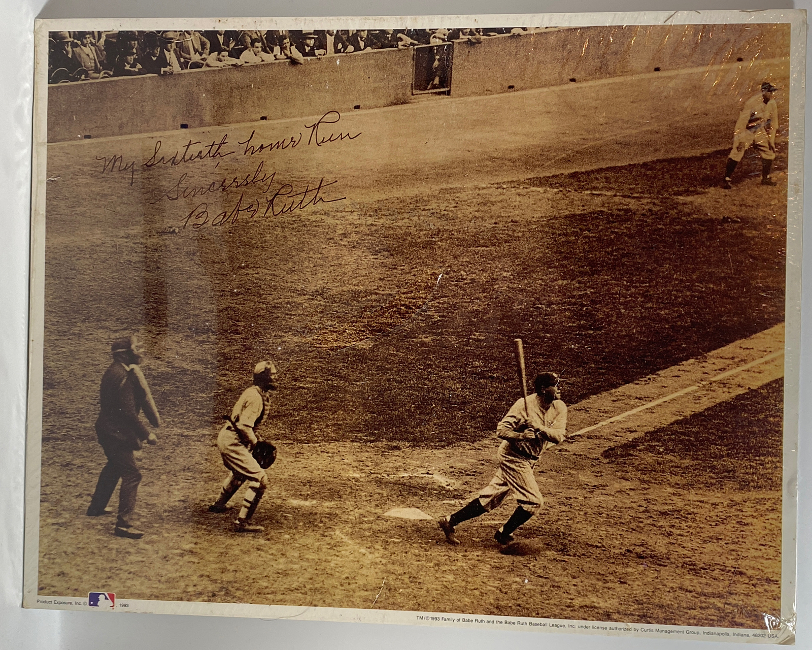 1993 Babe Ruth Product Exposure Print No. 5 The 60th Babe Connects 14 ...