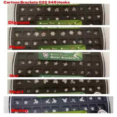 1Set Dental Orthodontic Brackets Cartoon Brace Star Flower Heart Diamond Mickey