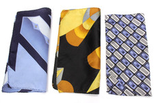 2725   LOT OF 3 HANDKERCHIEFS NO LABEL POLYESTER-SILK