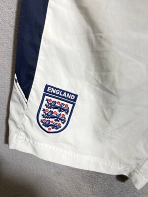 Short de foot vintage Angleterre Umbro blanc homme moyen M