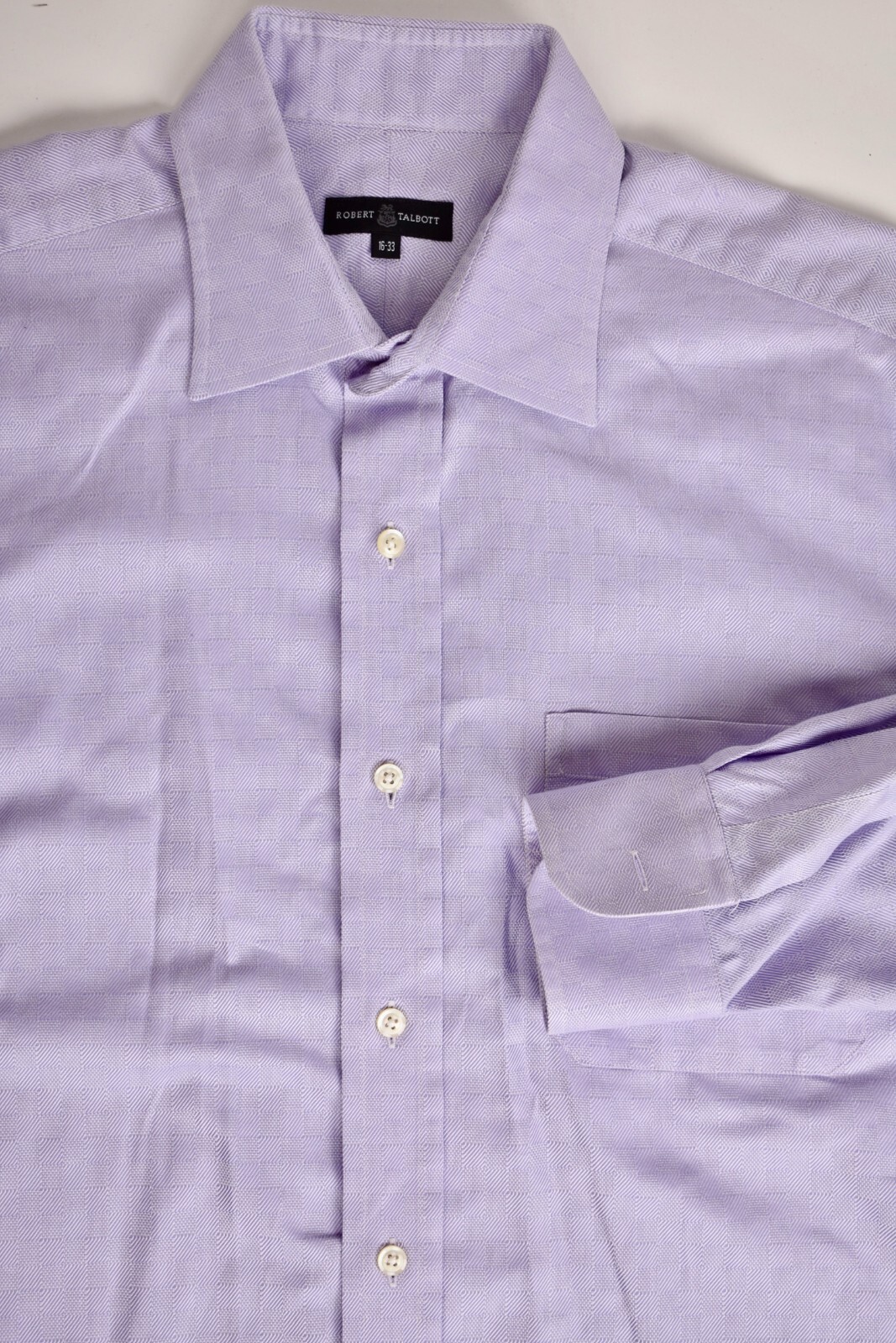 Robert Talbott Light Purple Checked Undertone Poi… - image 3
