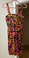 J.F.W. Dress Tiered Ruffle Shift Party Wiggle Bohemian Gypsy Women's Large