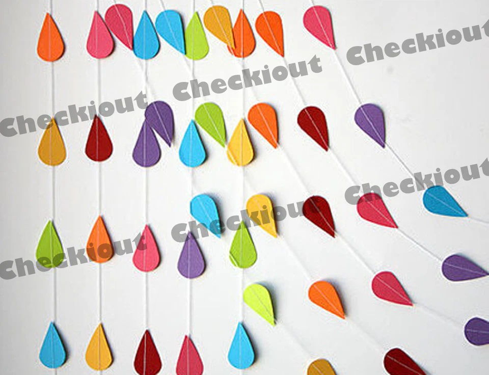 Guirnalda de papel 10 pies boda baby shower fiesta decoración del hogar pancarta suministro decoración Foto 4 de 4