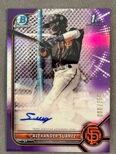 2022 Bowman Chrome Alexander Suarez Purple Refractor /250 Autograph #CPA-ASR