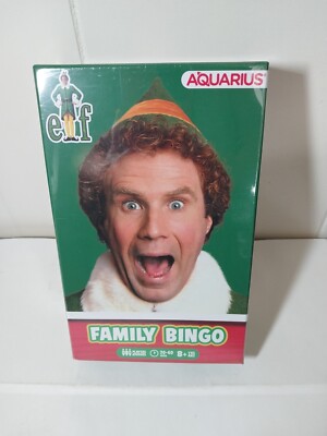 ELF Family Bingo Party Game By Aquarius Christmas Movie Buddy The Elf NIB