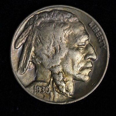 1930-S Buffalo Nickel AU SHARP B046