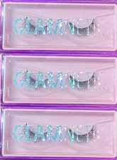 3 x Glamnetic Lashes Lucky Virgo Magnetic Eyelashes Long Round Faux