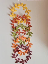 5 Fall Color Wreaths Cardstock die cuts scrapbook cards