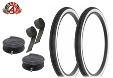 Alta Tires 26 x 2 x 1-3/4 S7 Black/White FR Heavy Duty Tubes Strip
