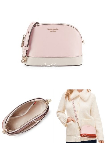 kate spade Spencer Small Dome Leather Chained Strap Crossbody - Tutu Pink - Picture 5 of 10