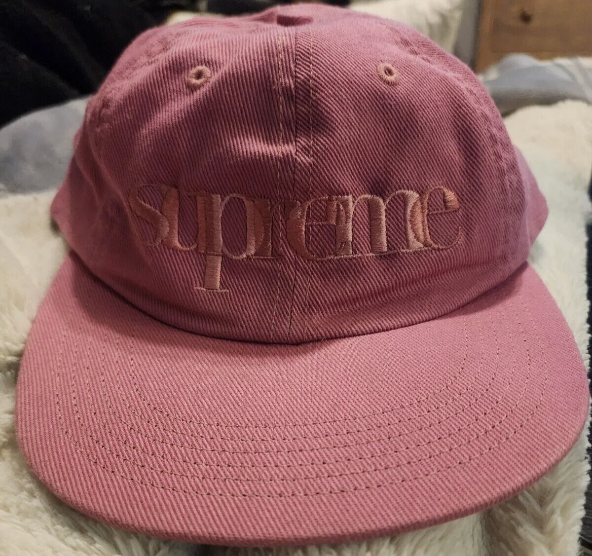 Casquette de baseball snapback Supreme rose poussiéreux 6 panneaux fabriquée aux États Unis