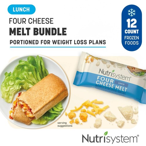 Nutrisystem High Protein Four Cheese Lunch Melt 14g Protein,Packaged Meals 12 Ct