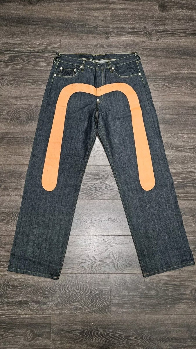 Evisu Diacock Double Sided Orange Made In Japan Vintage 2002 Mens