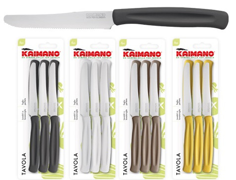 Set 6 Coltelli Kaimano Dinamik Tavola - Acciaio Inox Made in Italy