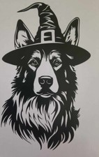 Vinyl Decal / Sticker     -   HALLOWEEN GERMAN SHEPHERD