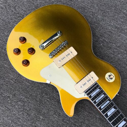 In Stock Rosewood Fingerboard 6-String Metallic Gold Standard Electric Guitar - Picture 3 of 7