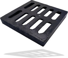 Cast Iron Drain Grate for NDS Catch Basin, 9X9 Outdoor Drain Cover, B125 Class C