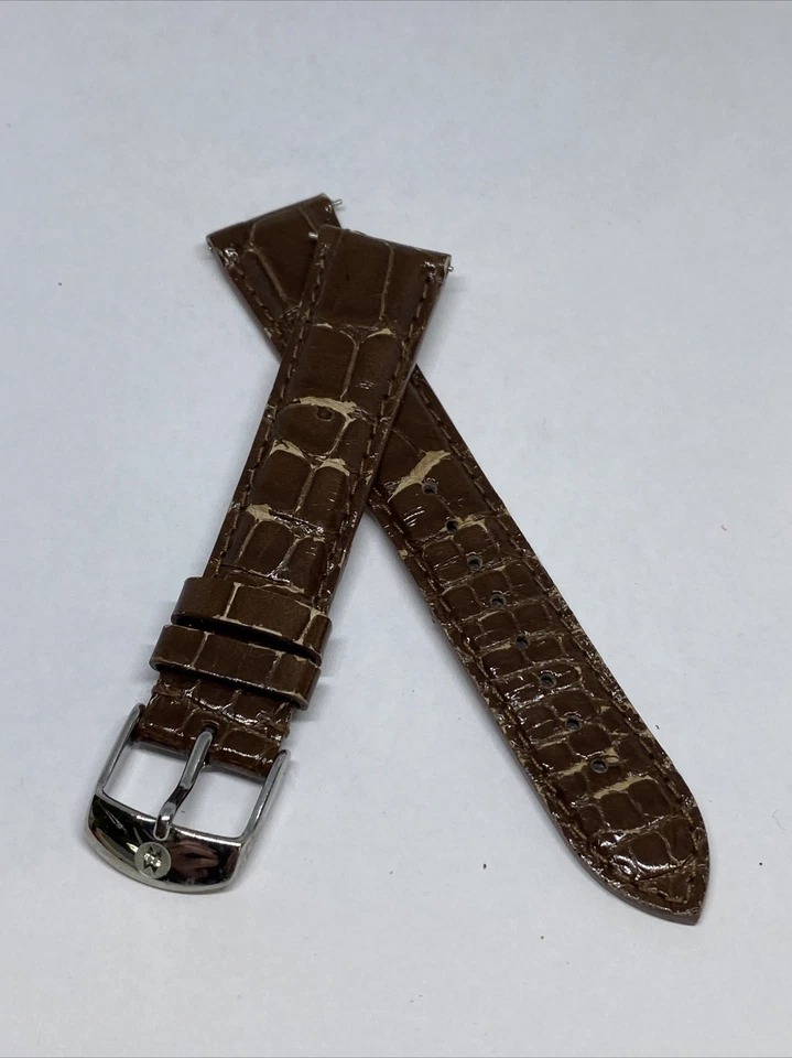Michele Men's Genuine Alligator Two-Piece Strap Watch Band WK39 - Image 3 of 3