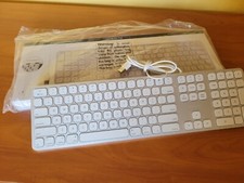 Macally Aluminum - Slim USB Keyboard with Number Keypad For Mac Additional USB