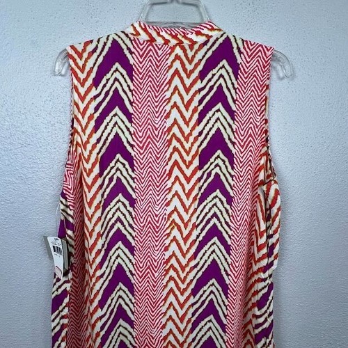 NWT Natori Women's Printed 100% Rayon Sleeveless V Neck Dress/Cover Up Size M - Picture 6 of 8