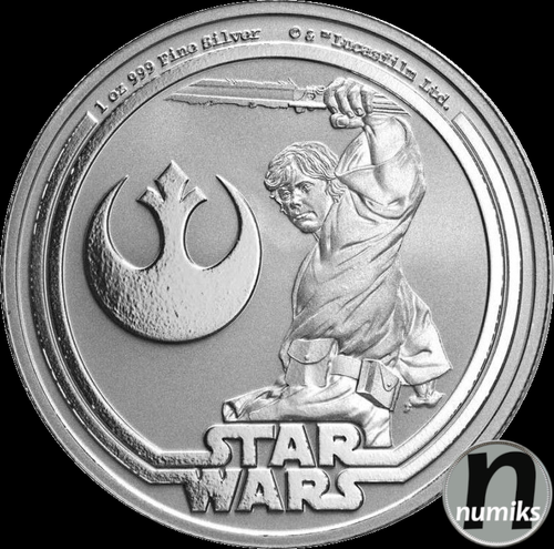 LUKE SKYWALKER - Niue 2025 - 1 Oz Silber 999 BU - Neue STAR WARS Serie