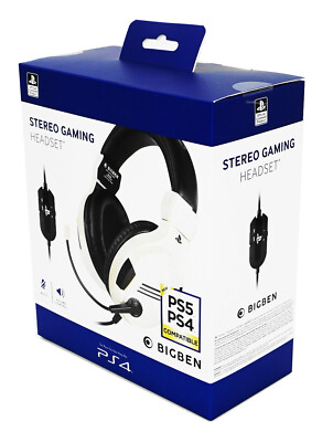 Bigben Gaming Headset V3 Weiß White passend für PS4