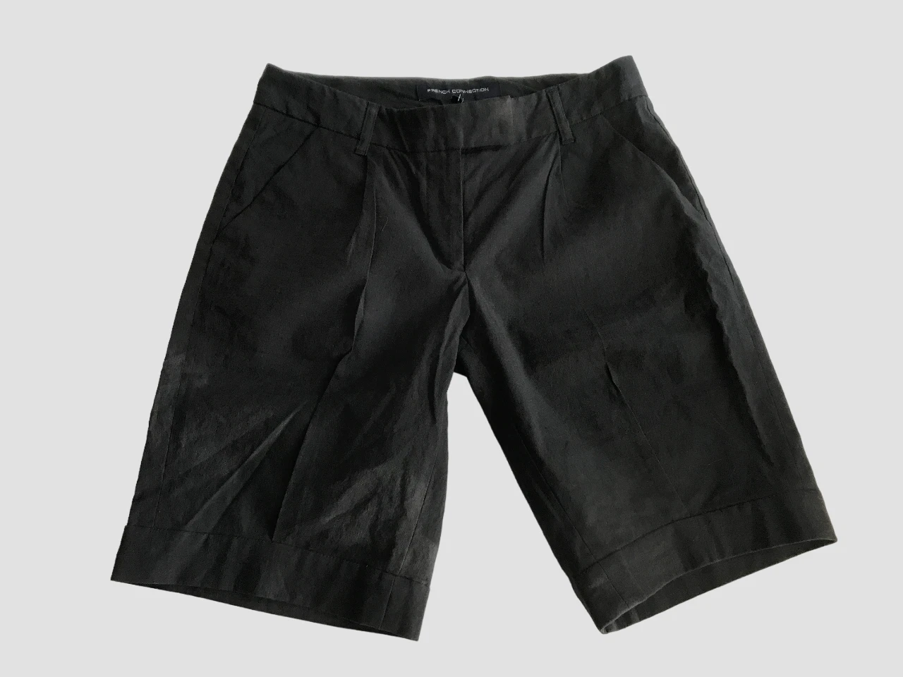 French Connection Bermuda shorts pants Linen blend Black size 2 XS