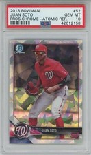 2018 Bowman Chrome Prospects Atomic Refractor BCP52 Juan Soto RC PSA 10 Low Pop