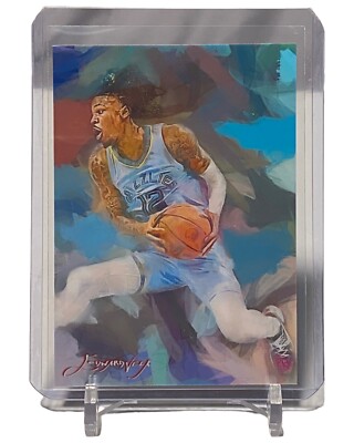 Ja Morant Limited Edition Art Card No. 4 #22/50 Auto Signed By Edward Vela