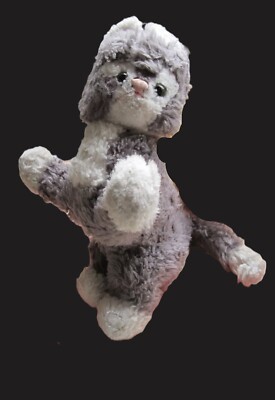 Steiff Tier Katze grau weiß uralt ca 28 cm groß und putzig!