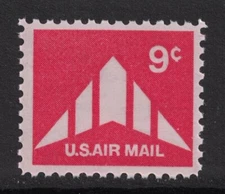 Scott C77- Silhouette of Delta Wing Plane- 9c MNH 1971- unused mint AIRMAIL