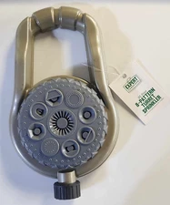 Expert Gardener 35-Foot 8-Pattern Turret Sprinkler w/ Metal Base - New