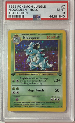 Nidoqueen 1st Edition 7/64 Jungle Holo PSA 9 Pokemon Card | eBay