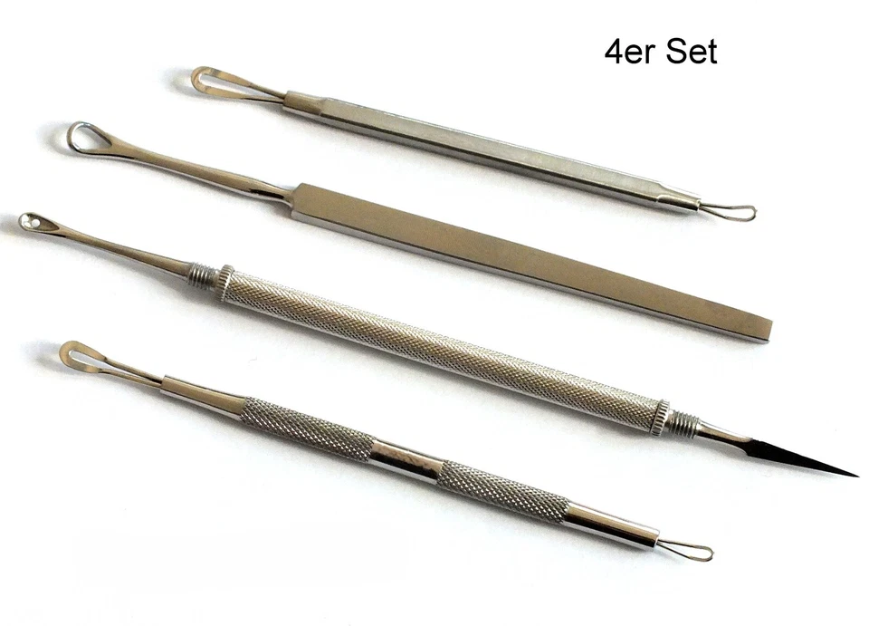 4-Face Cuidado Set Comedones Extractores de Puntos Negros Limpiador Oídos - Imagen 2 de 4