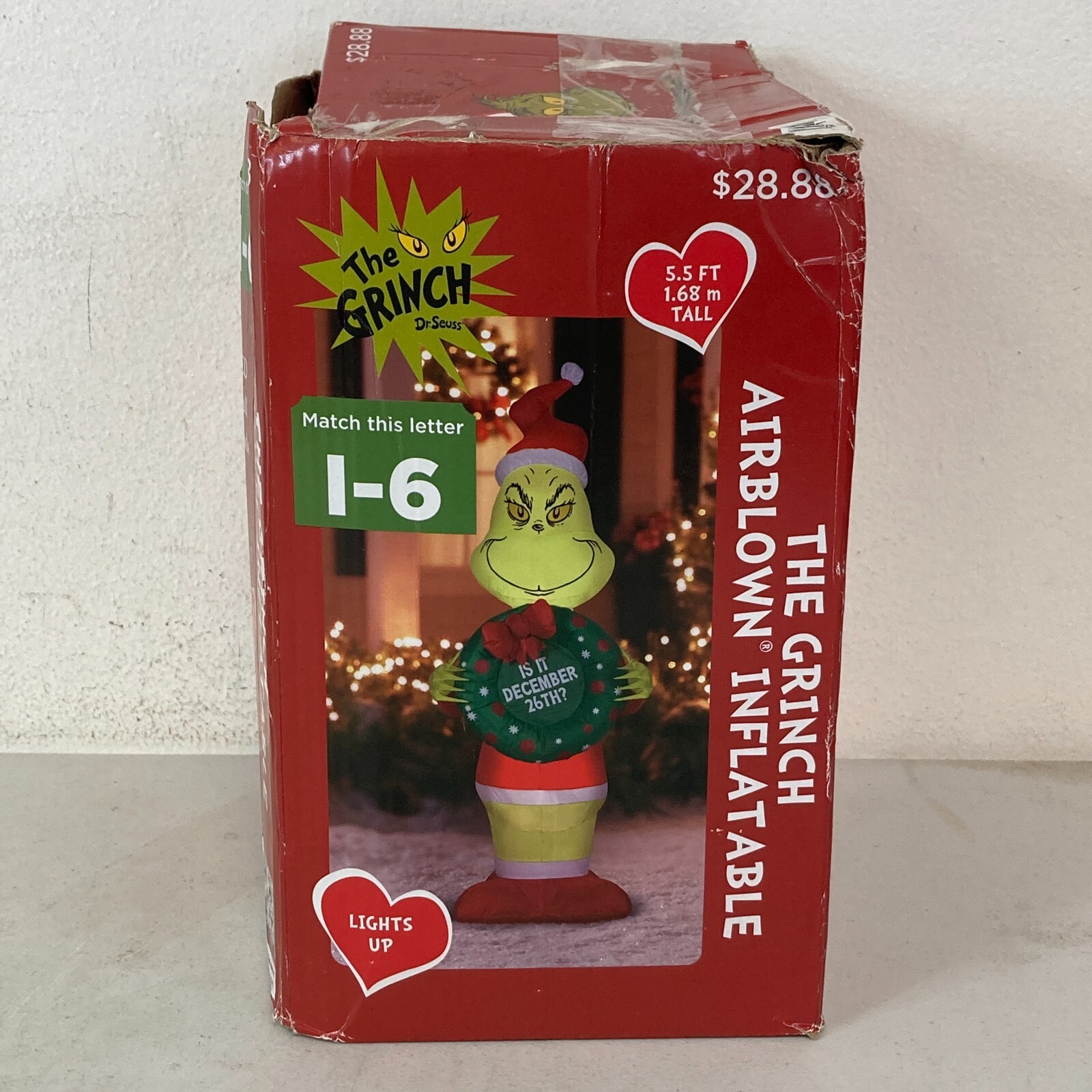*PARTS ONLY* Gemmy Christmas Airblown Inflatable Grinch with Wreath, 5.