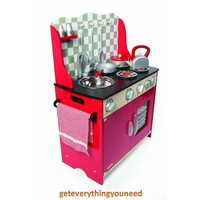 Kitchen Role Play Set Work Station Girls Children Toy Chef Cooking Pots Wooden Kitchen Role Play Set Work Station Girls Children Toy Chef Cooking Pots Wooden