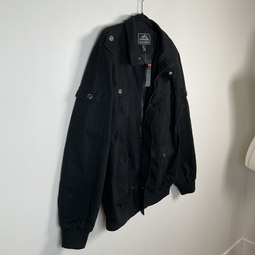 TACVASEN Men’s Retro Cargo Full Zip Jacket Size Large NWT