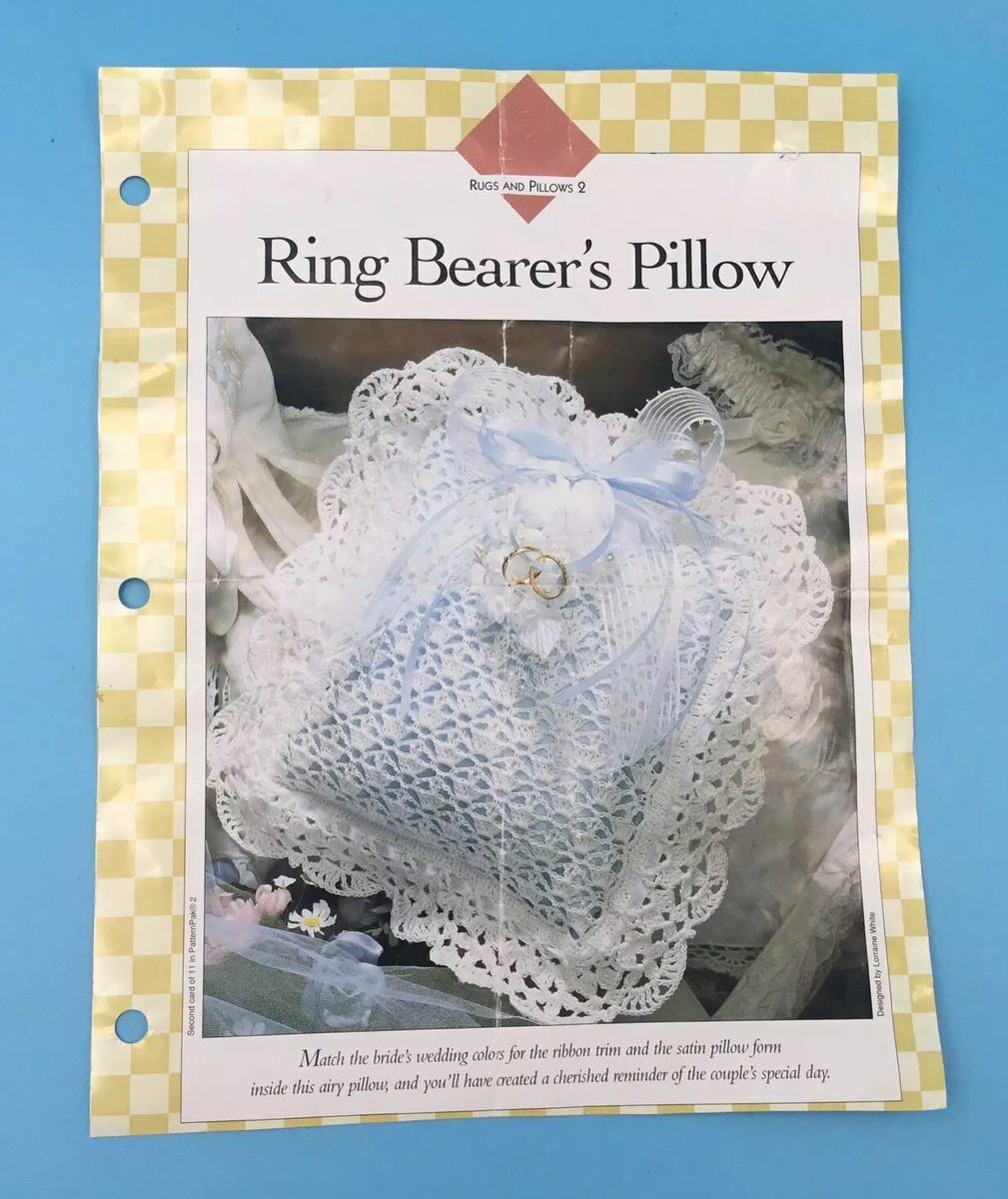Wedding Pillow Ring Bearer Crochet Pattern DIY Keepsake Pillow