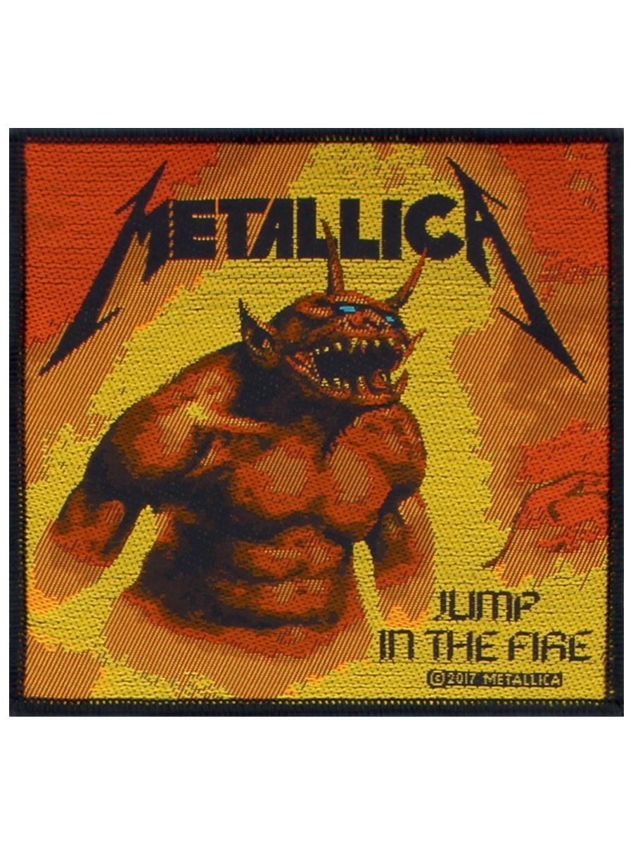 Metallica Patch Jump In The Fire Black 10x10cm
