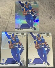 3x 2020 Panini Mosaic Football Cam Akers RC NFL Debut 1 Silver Prizm 2 base #277