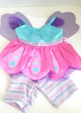 Build-A-Bear Workshop BAB Build a Bear Pink Purple Blue Butterfly Dress Wings