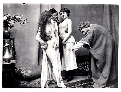 WILLY BRANDT im Harem * 17 x 24 Fotomontage von LILO KORENJAK um 1970 #2