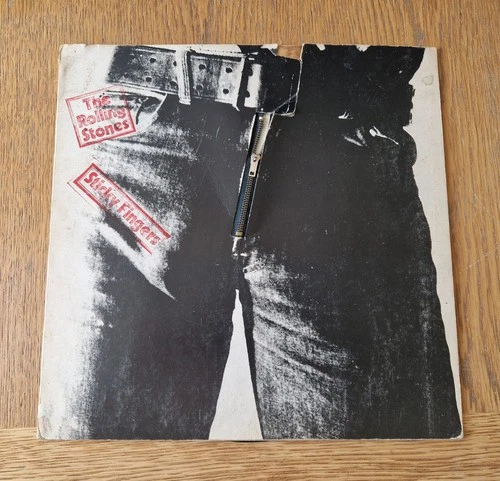 The Rolling Stones - Sticky Fingers LP vinyl UK 1st pressing zip sleeve 1971