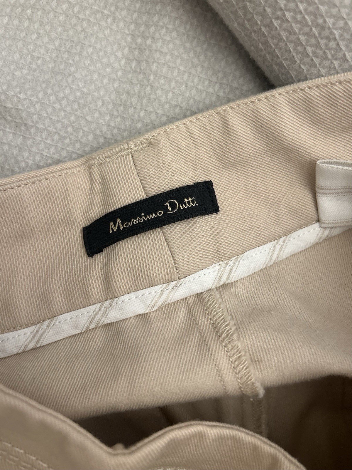 BNWT Massimo Dutti Beige High Rise Tailored Trousers US 4 UK 8 thumbnail 5