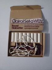 Vintage Clairol Set-a-Way Travel Hairsetter 8 Hot Rollers Curlers KT-8 with Case