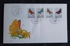 Denmark 1993 cachet FDC Butterflies Used.