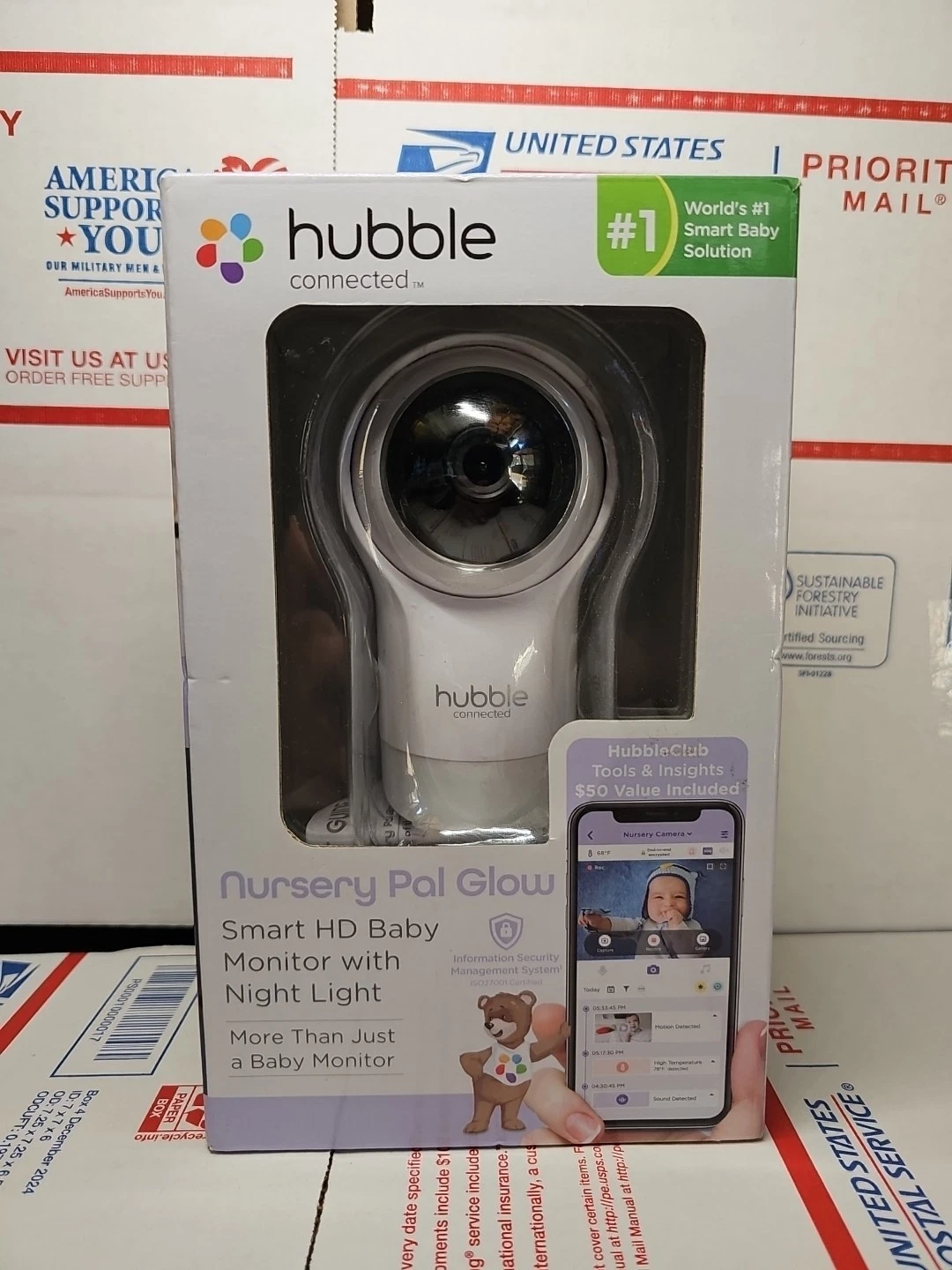 Hubble Connected Nursery Pal Glow Smart HD Baby Monitor Camera With Night Light
