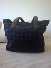 Chanel Black Nylon Tote Bag | New Travel Line...