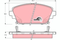 Bremsbelagsatz FÜR Honda Accord VI (Ck, Cg, Ch, Cf, Cl) - TRW GDB3186