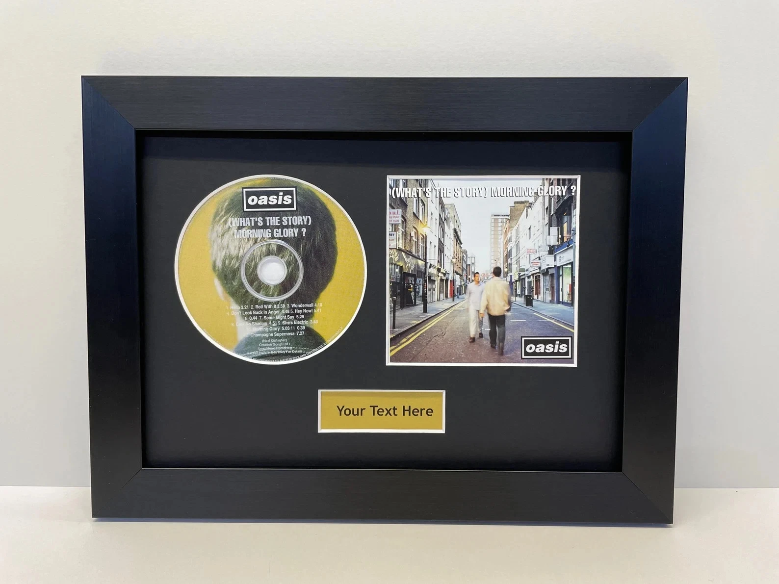 CD Album Cover Frame Display with Personalised Plaque CD Wall Art Frame